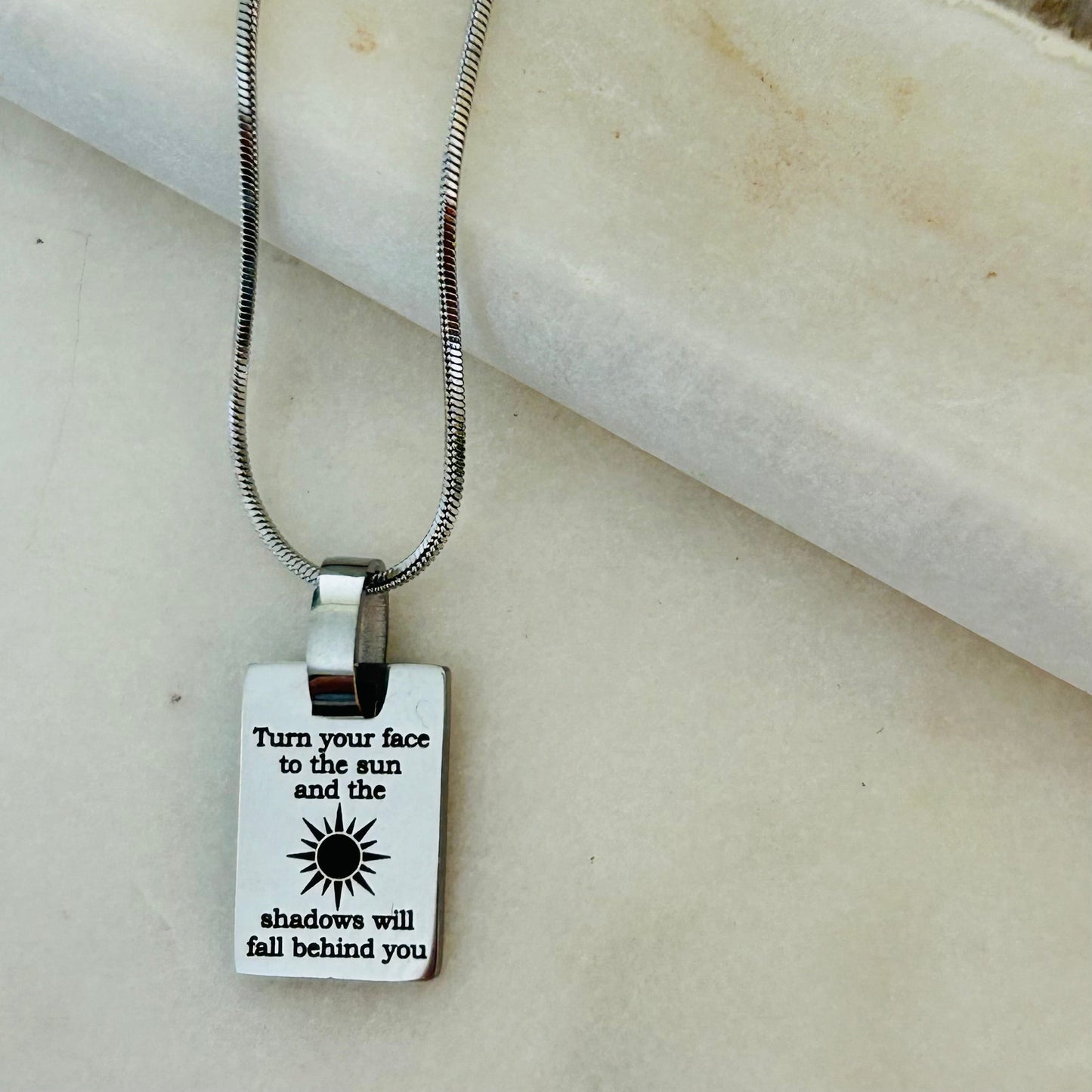 With Your Heart to the Sun Mental Health Awareness Necklace