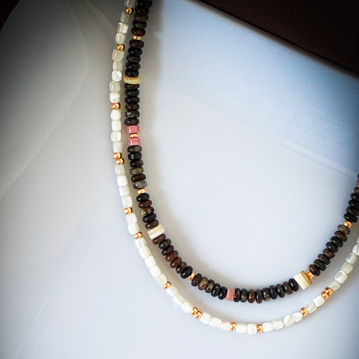 layered shell necklaces