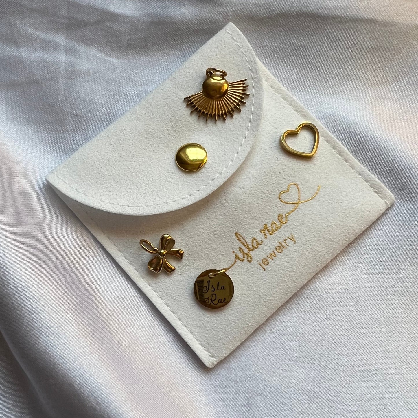 Mini hollow heart charm