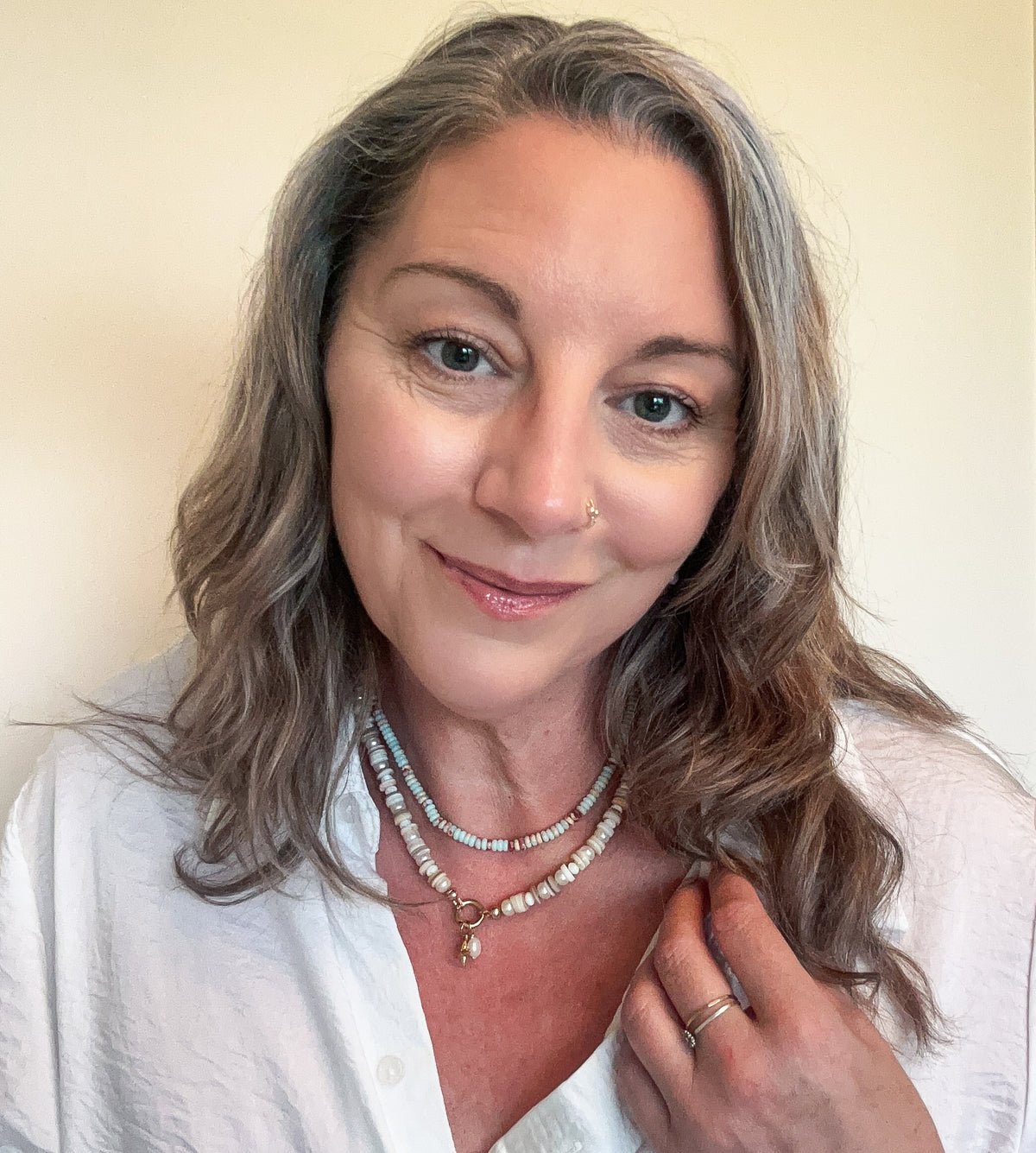 beach beaded bracelets and necklaces, meaningful gifts that give back to mental health, with charms