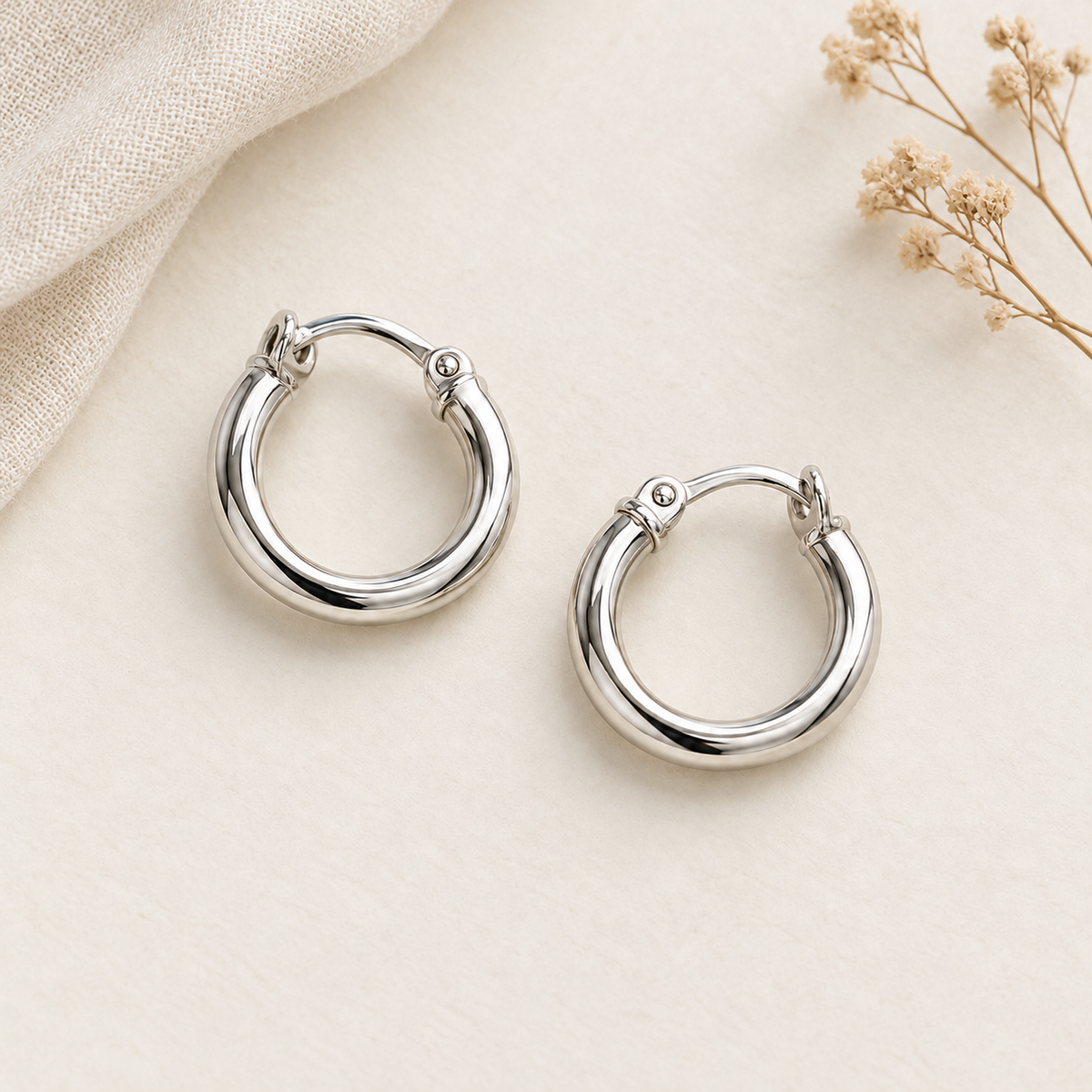 Sammantha Sterling Silver Hoop