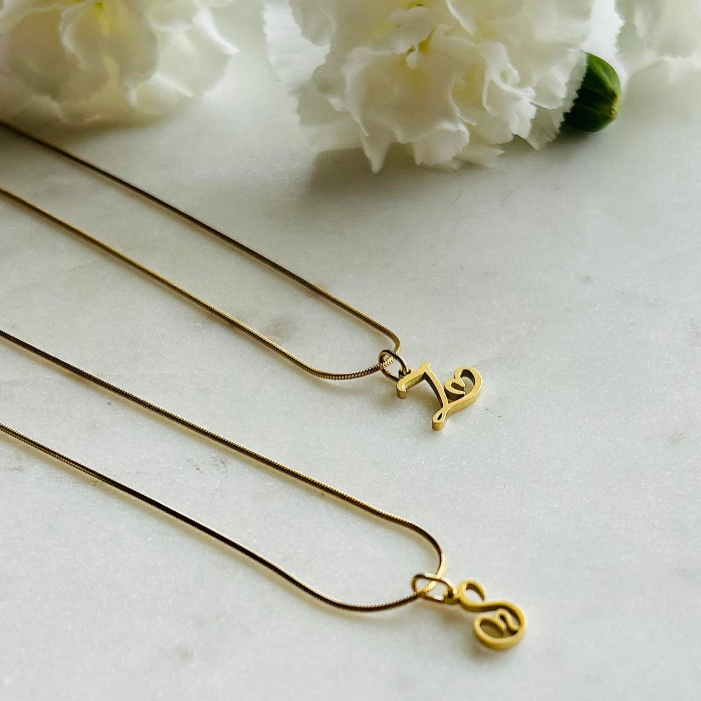 Spring Script Initial Necklace (Writing)