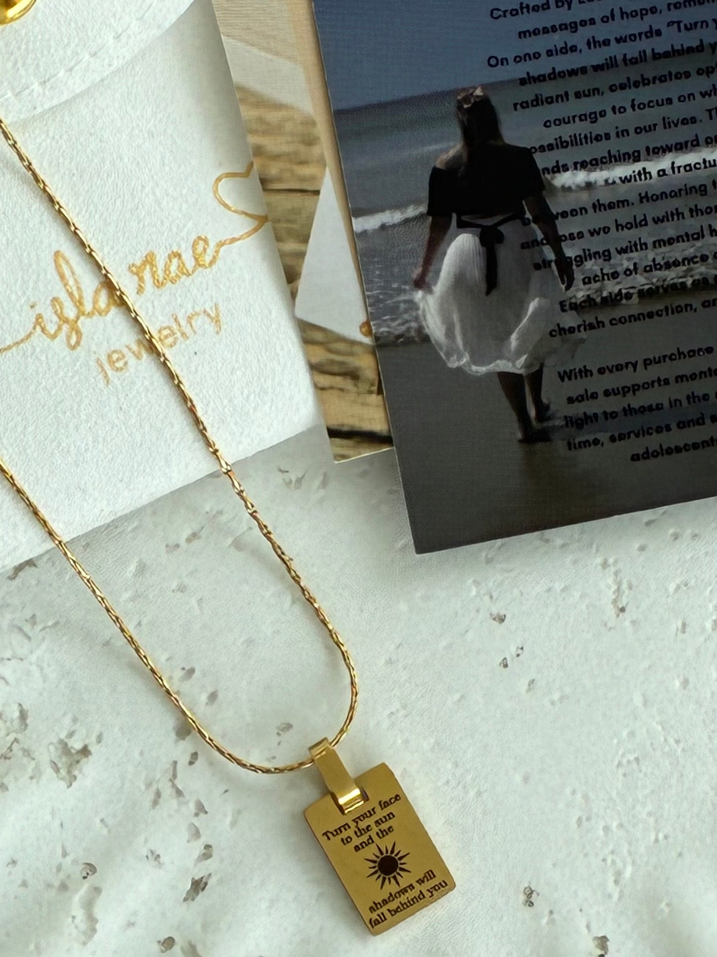 With Your Heart to the Sun Mental Health Awareness Necklace