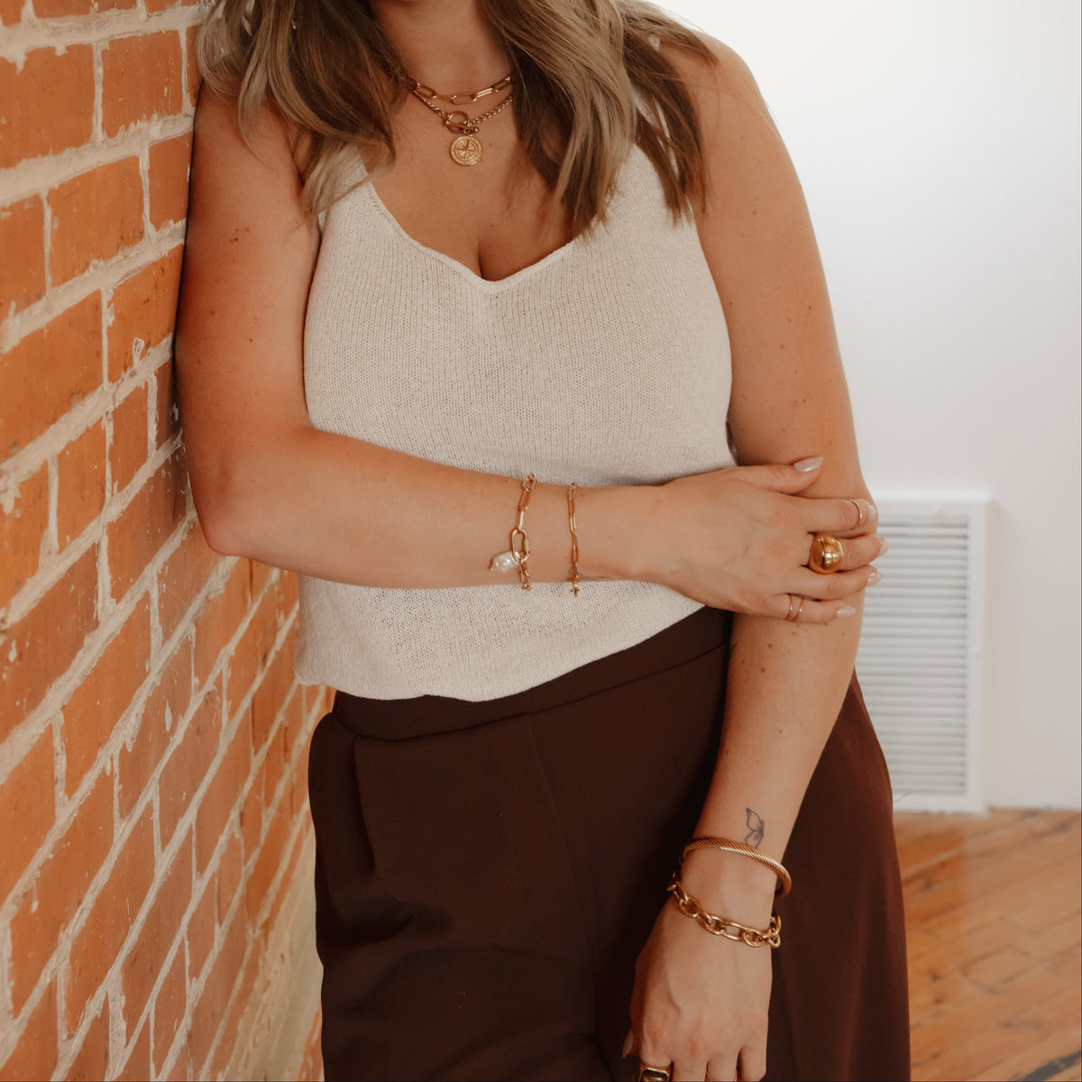 Kate chunky gold bracelet