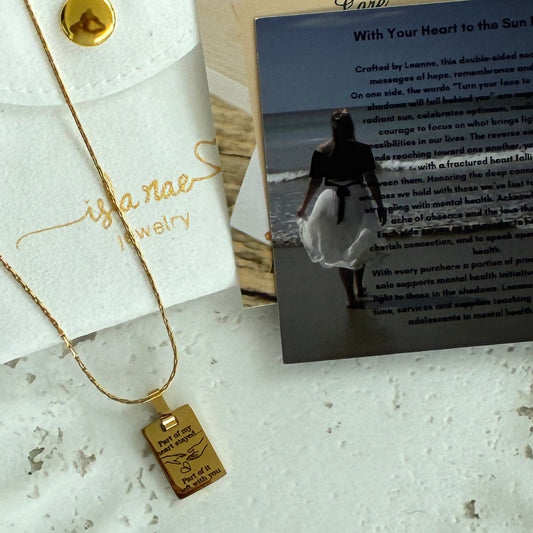 With Your Heart to the Sun Mental Health Awareness Necklace