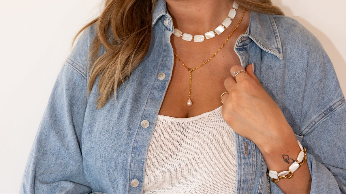 natural shell, hand beaded jewelry