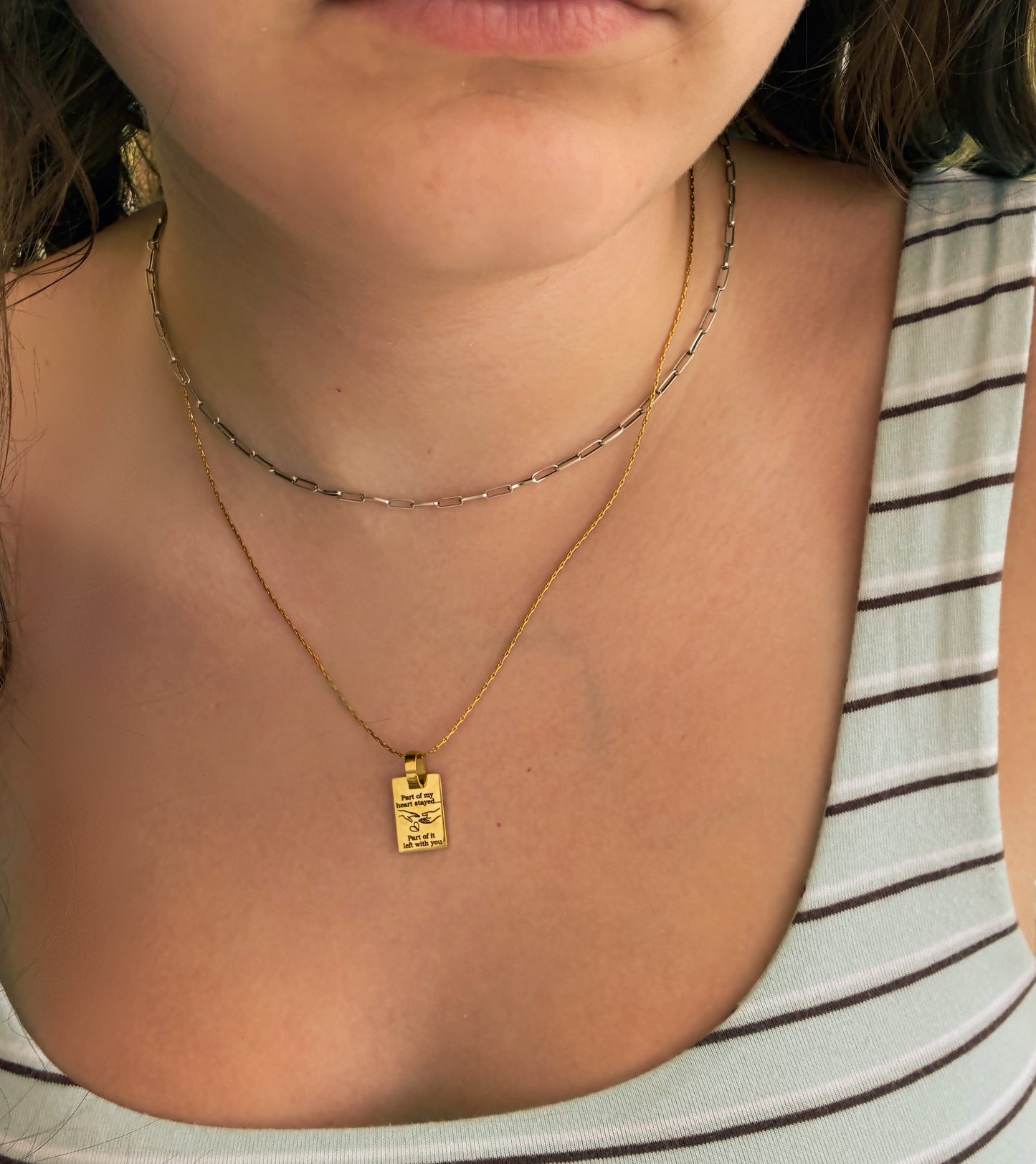 With Your Heart to the Sun Mental Health Awareness Necklace