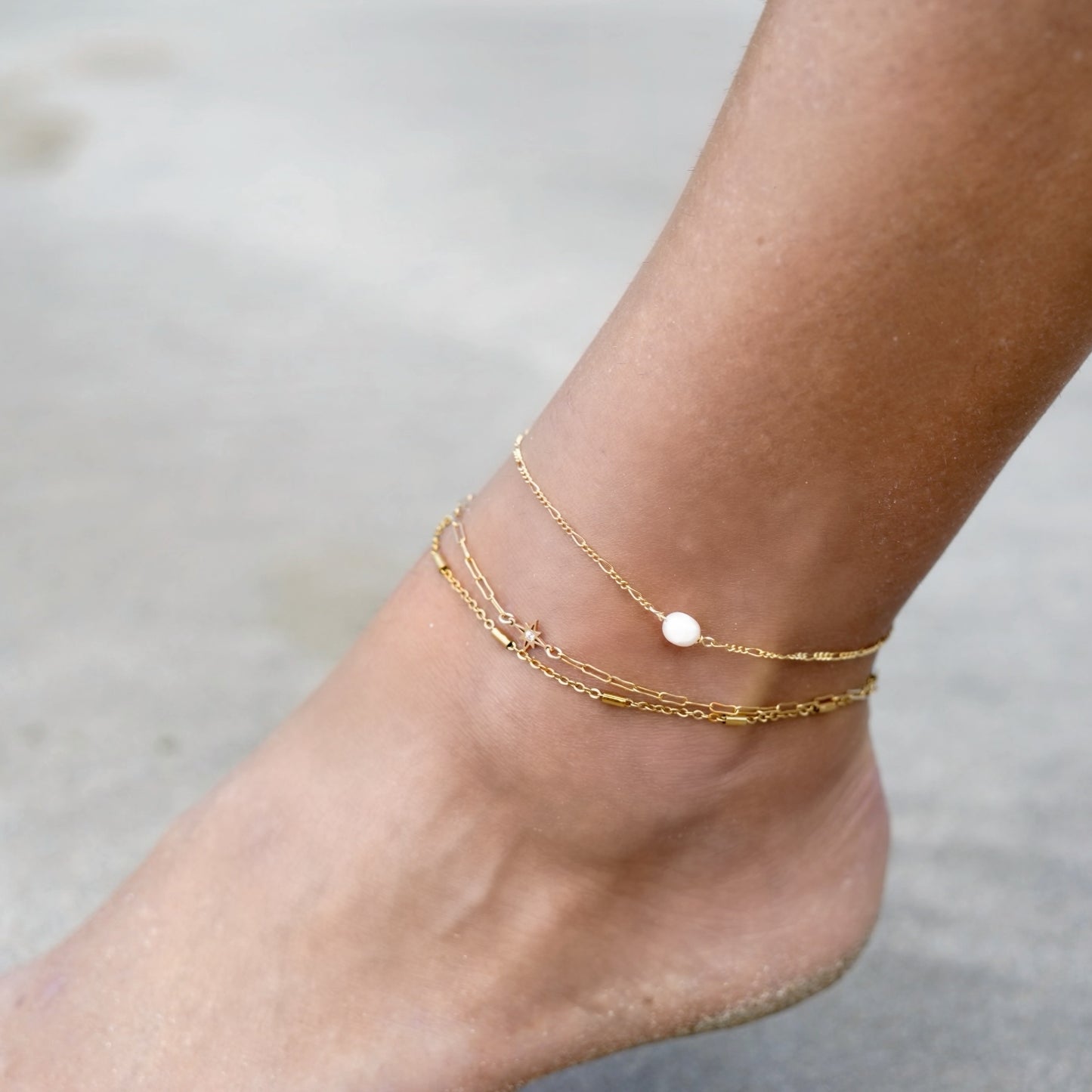 Luna pearl anklet