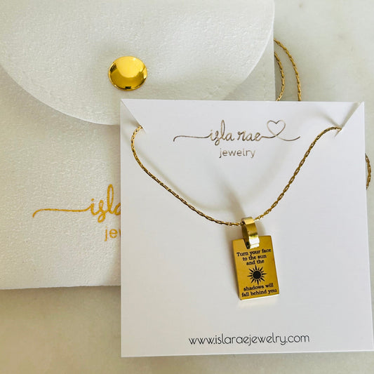 With Your Heart to the Sun Mental Health Awareness Necklace